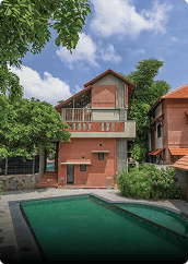 Swimming pool with villa